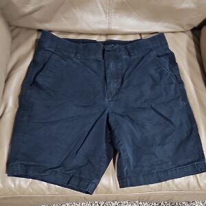 Marc Anthony Blue Flat Front Chino Shorts